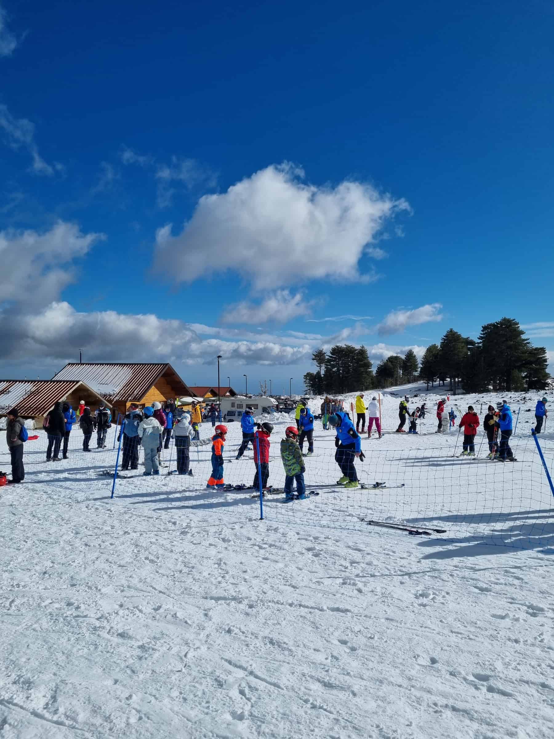 lezione sci bambini neve piano provenzana