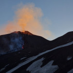 Eruzione tramonto Etna
