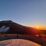 Tramonto sole Etna osservatorio