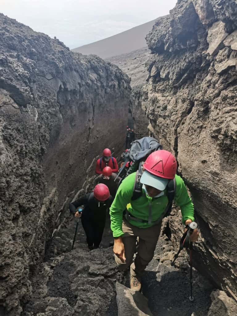 Canale di scorrimento lavico Etna Sud
