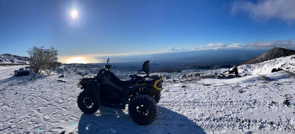 Escursione quad Etna Sud neve inverno