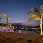 Giardini Naxos di sera con luce