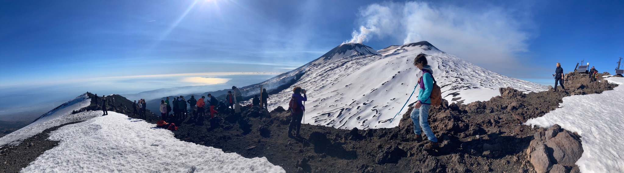 Osservatorio neve gennaio colata lava Etna