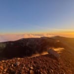 Vulcano Etna tramonto crateri sommitali