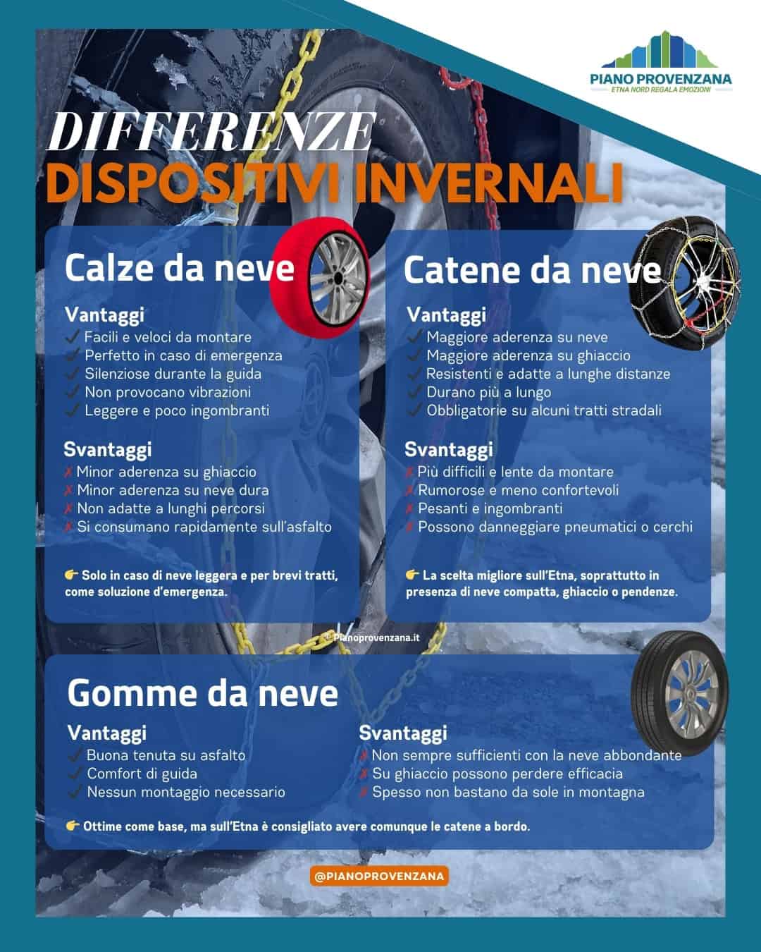 differenze calze catene